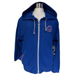 NEW Boise State BSU Broncos Colosseum Blue Full Zip Hooded Jacket Women's M